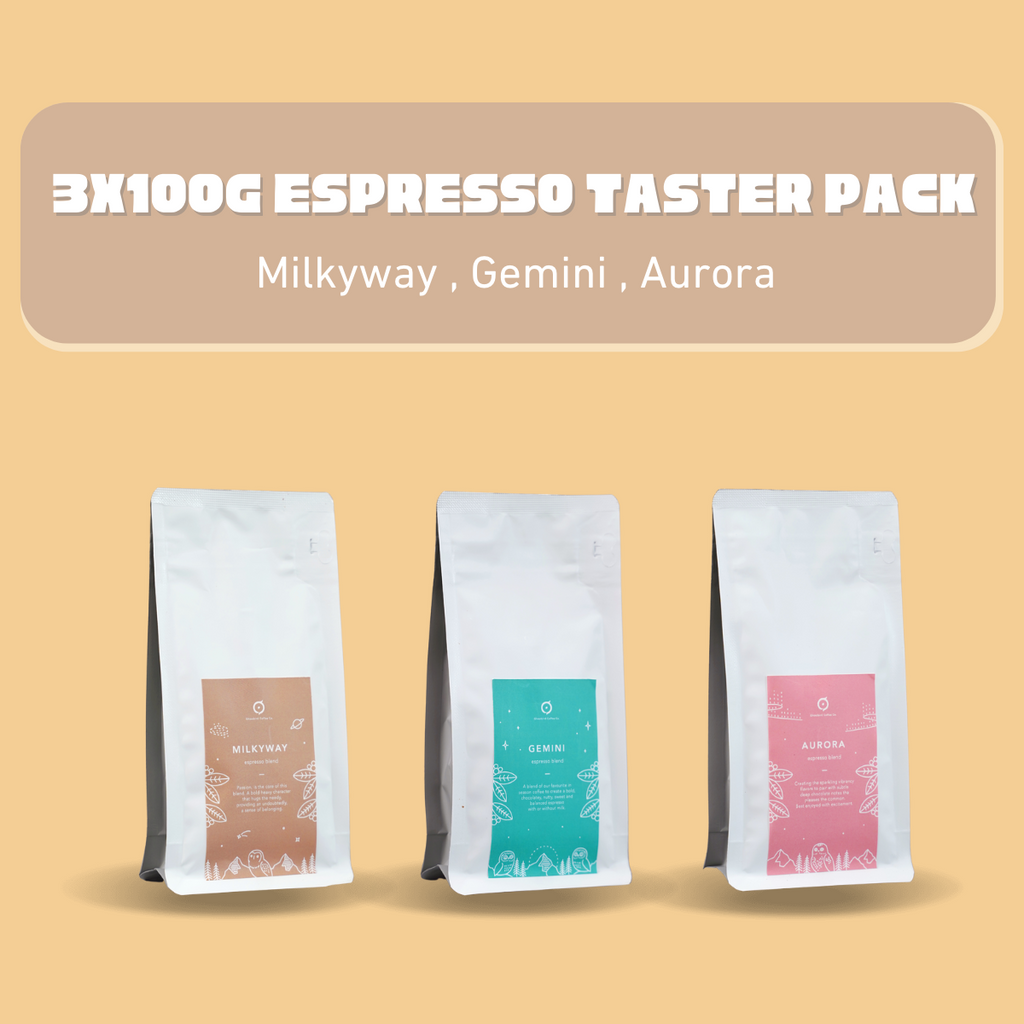 3 x 100G Espresso Taster Packs