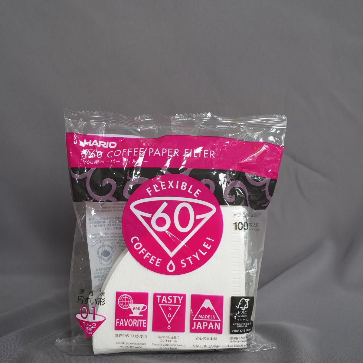 Hario V60 White 01 Filter Paper Bleached 100’s Pkt Ghostbird Coffee Co